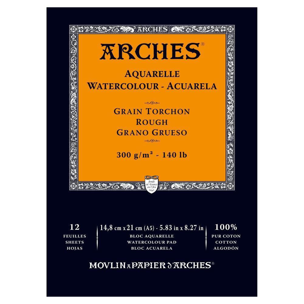 Watercolor paper - Arches - rough, A5, 300 g, 12 sheets