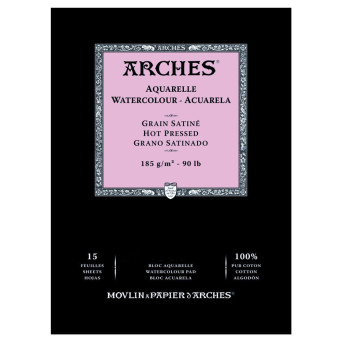 Blok do akwareli - Arches - hot pressed, A5, 185 g, 15 ark.