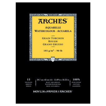 Watercolor paper - Arches - rough, A3, 185 g, 15 sheets