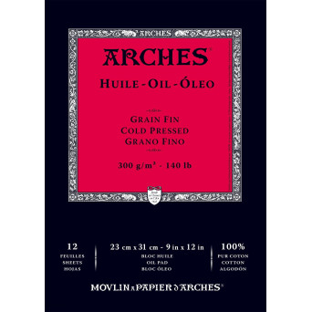 Oil paper - Arches - cold pressed, 23 x 31 cm, 300 g, 12 sheets