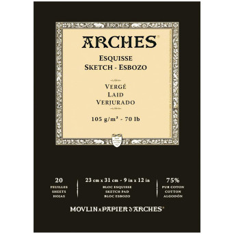 Blok rysunkowy - Arches - laid, 23 x 31 cm, 105 g, 20 ark.