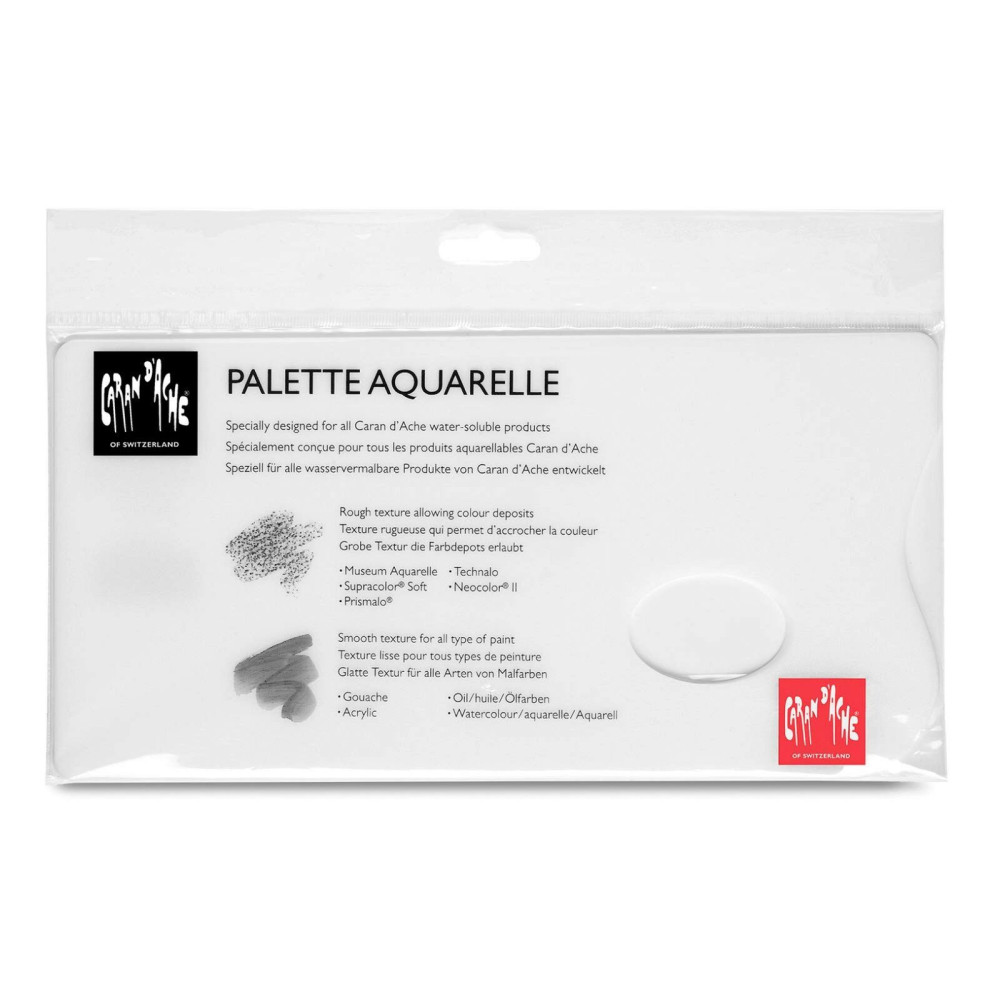 Paleta malarska Artist - Caran d'Ache - biała, dwustronna, 13 x 26 cm