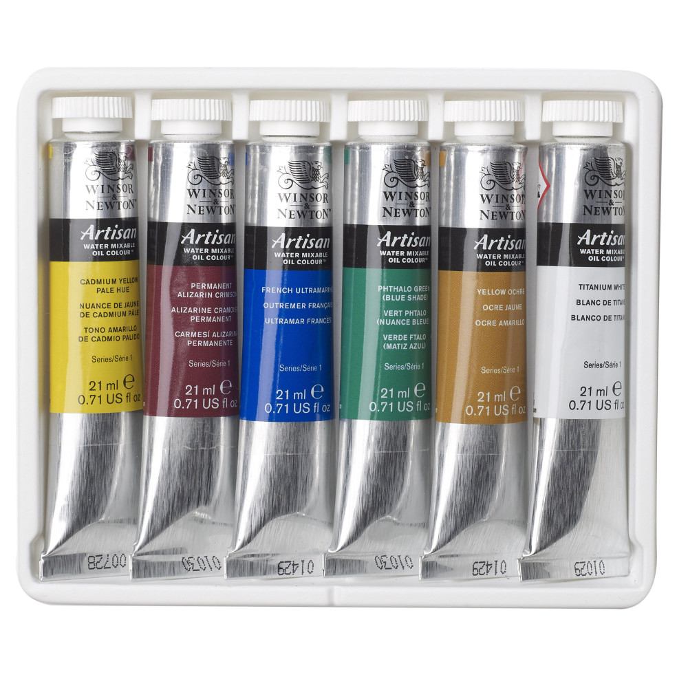 Zestaw farb olejnych w tubkach Artisan - Winsor&Newton - 6 kolorów x 21 ml