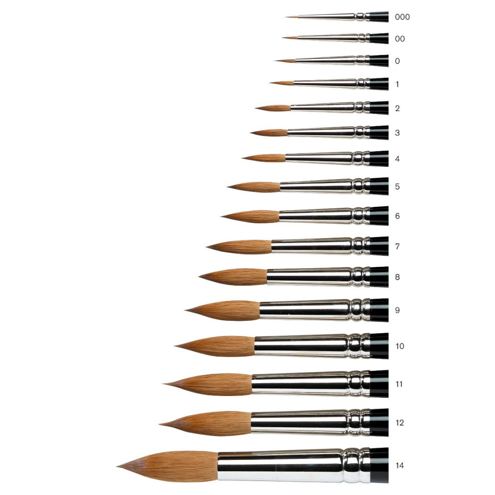 Pędzel do akwareli Kolinsky Sable, seria 7 - Winsor & Newton - krótka rączka, nr 7