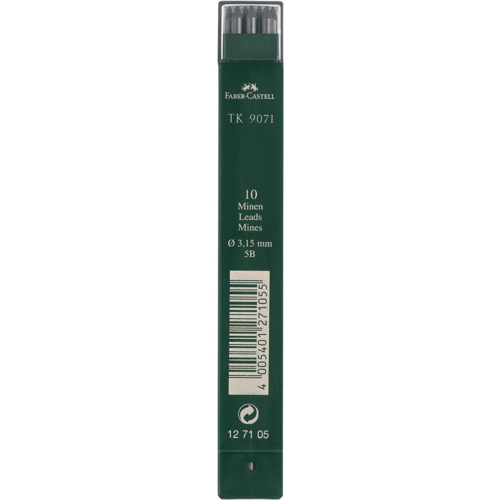 Wkłady grafitowe do ołówka TK 9071  - Faber-Castell - 5B, 10 szt.