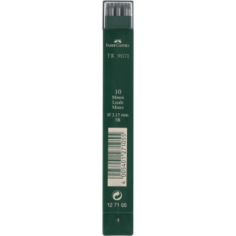 Wkłady grafitowe do ołówka TK 9071  - Faber-Castell - 5B, 10 szt.