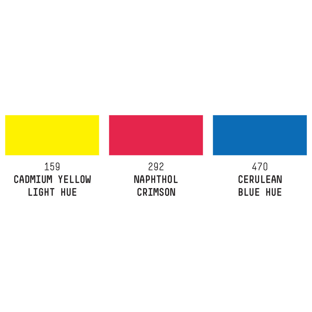 Set of Professional Acrylic inks - Liquitex - Essentials, 3 colors x 30 ml