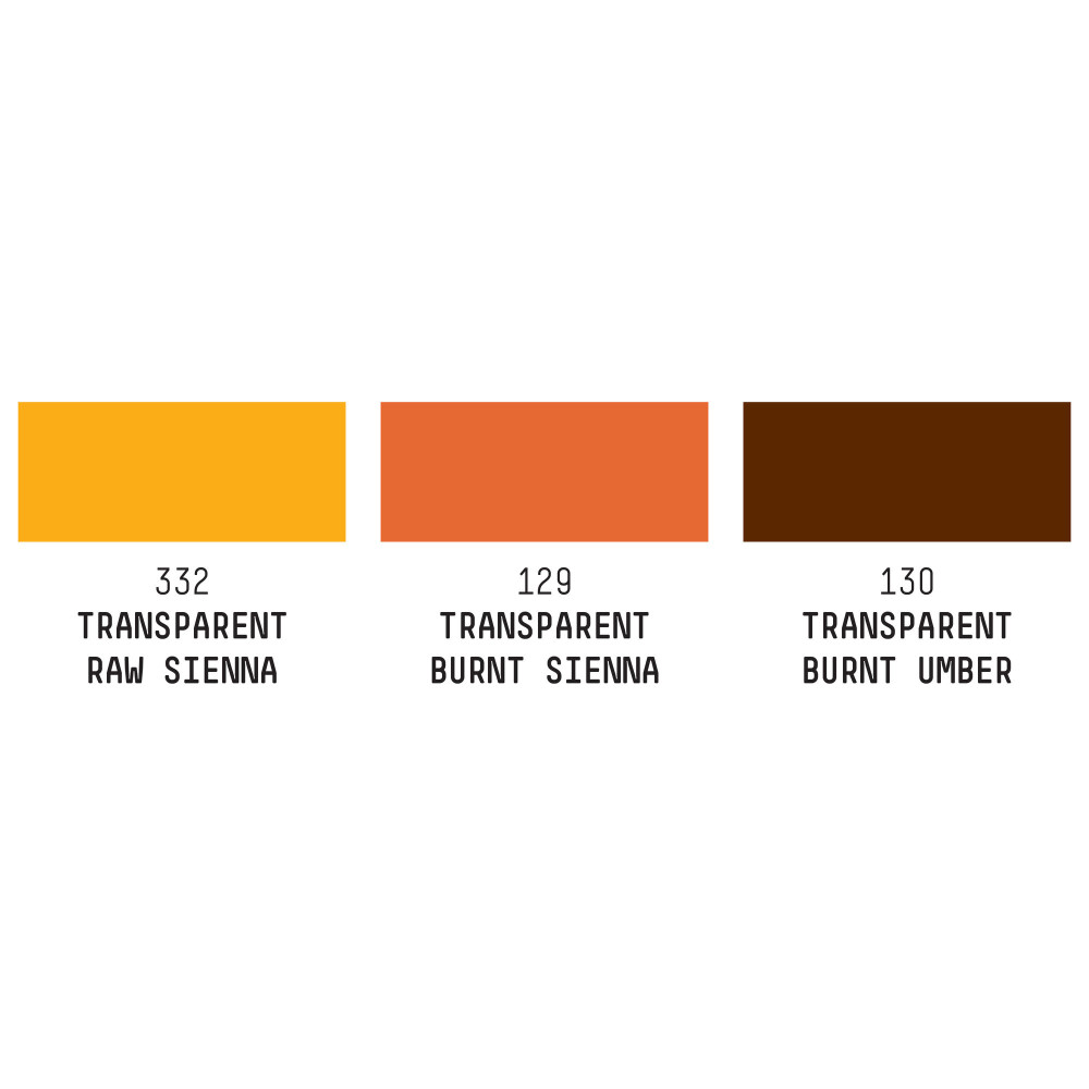 Set of Professional Acrylic inks - Liquitex - Transparent, 3 colors x 30 ml