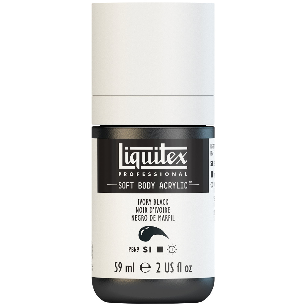 Farba akrylowa Soft Body - Liquitex - Ivory Black, 59 ml