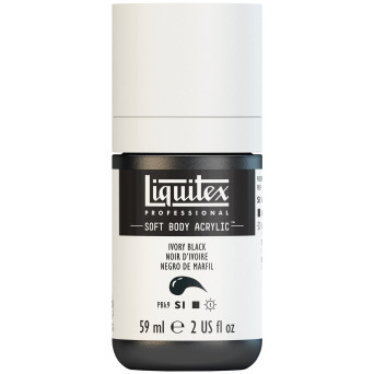 Farba akrylowa Soft Body - Liquitex - Ivory Black, 59 ml