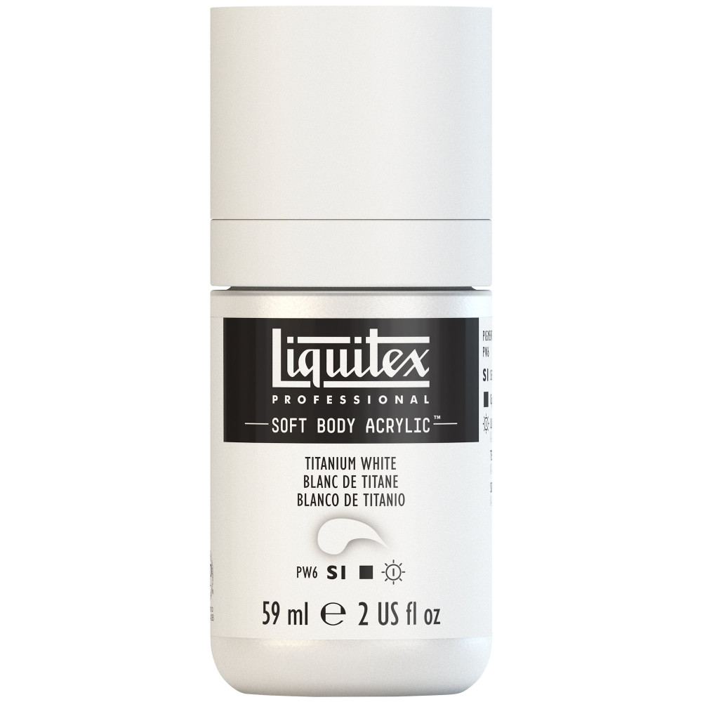 Acrylic Soft Body paint - Liquitex - Titanium White, 59 ml