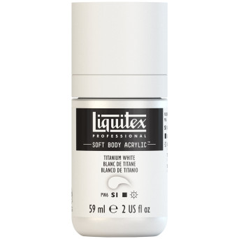 Farba akrylowa Soft Body - Liquitex - Titanium White, 59 ml