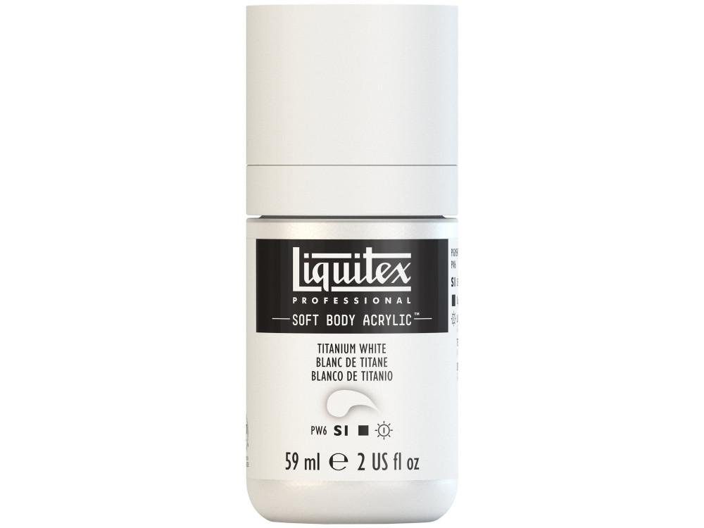 Farba akrylowa Soft Body - Liquitex - Titanium White, 59 ml