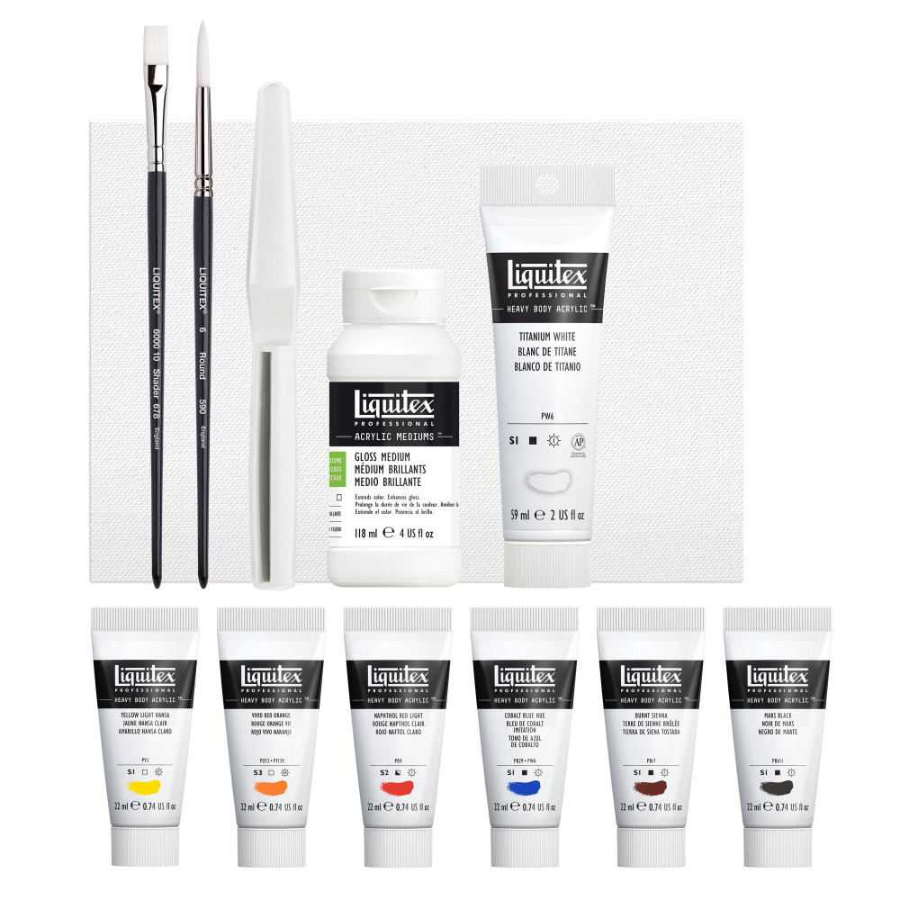 Zestaw startowy farb akrylowych Heavy Body - Liquitex - 12 szt.