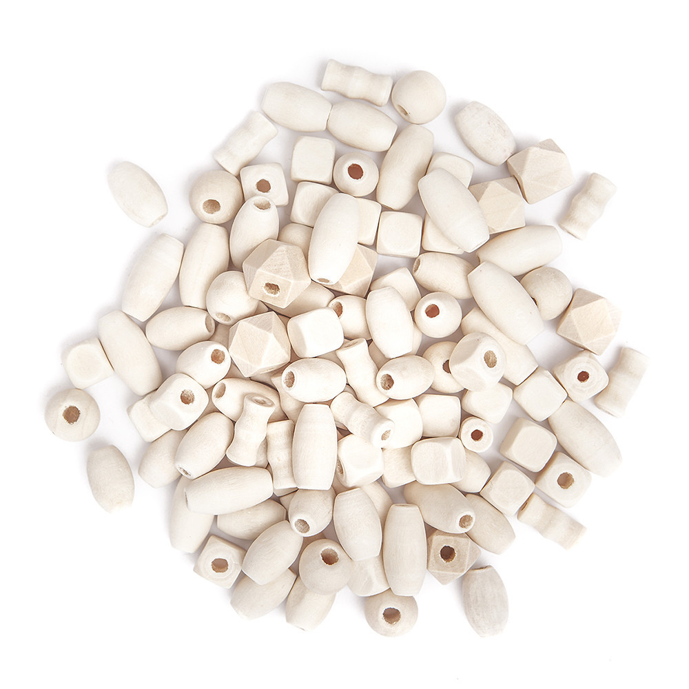 Koraliki drewniane - DpCraft - naturalne, 50 g