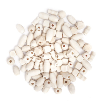 Wooden beads - DpCraft - natural, 50 g