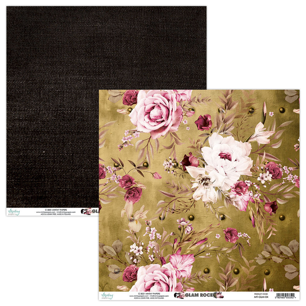 Papier do scrapbookingu 30 x 30 cm - Mintay - Glam Rock 04