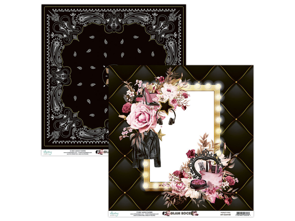 Scrapbooking paper 30 x 30 cm - Mintay - Glam Rock 02
