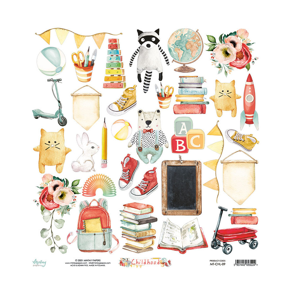 Elements for cutting 30 x 30 cm - Mintay - Childhood