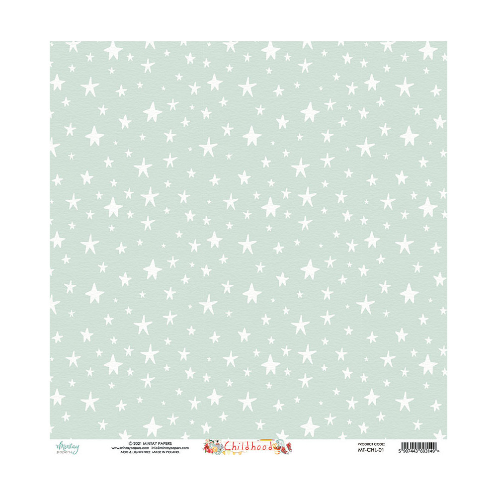 Papier do scrapbookingu 30 x 30 cm - Mintay - Childhood 01