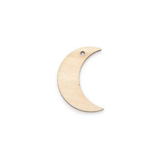 Drewniana zawieszka - Simply Crafting - księżyc, 4 cm