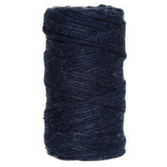 Sznurek bawełniany do makramy - granatowy, 2 mm, 60 m