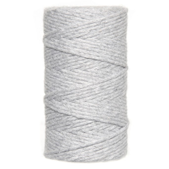 Sznurek bawełniany do makramy - szary, 2 mm, 60 m