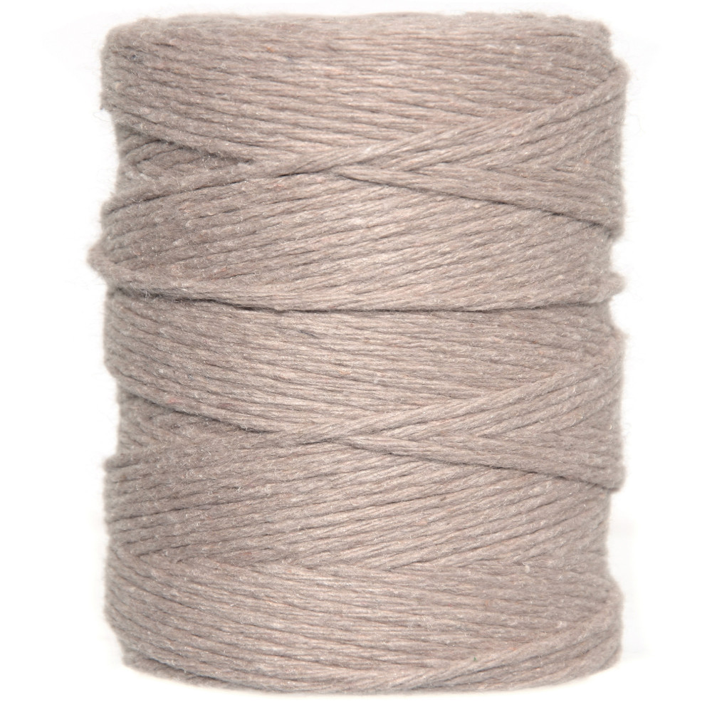 Cotton cord for macrames - beige, 2 mm, 300 m