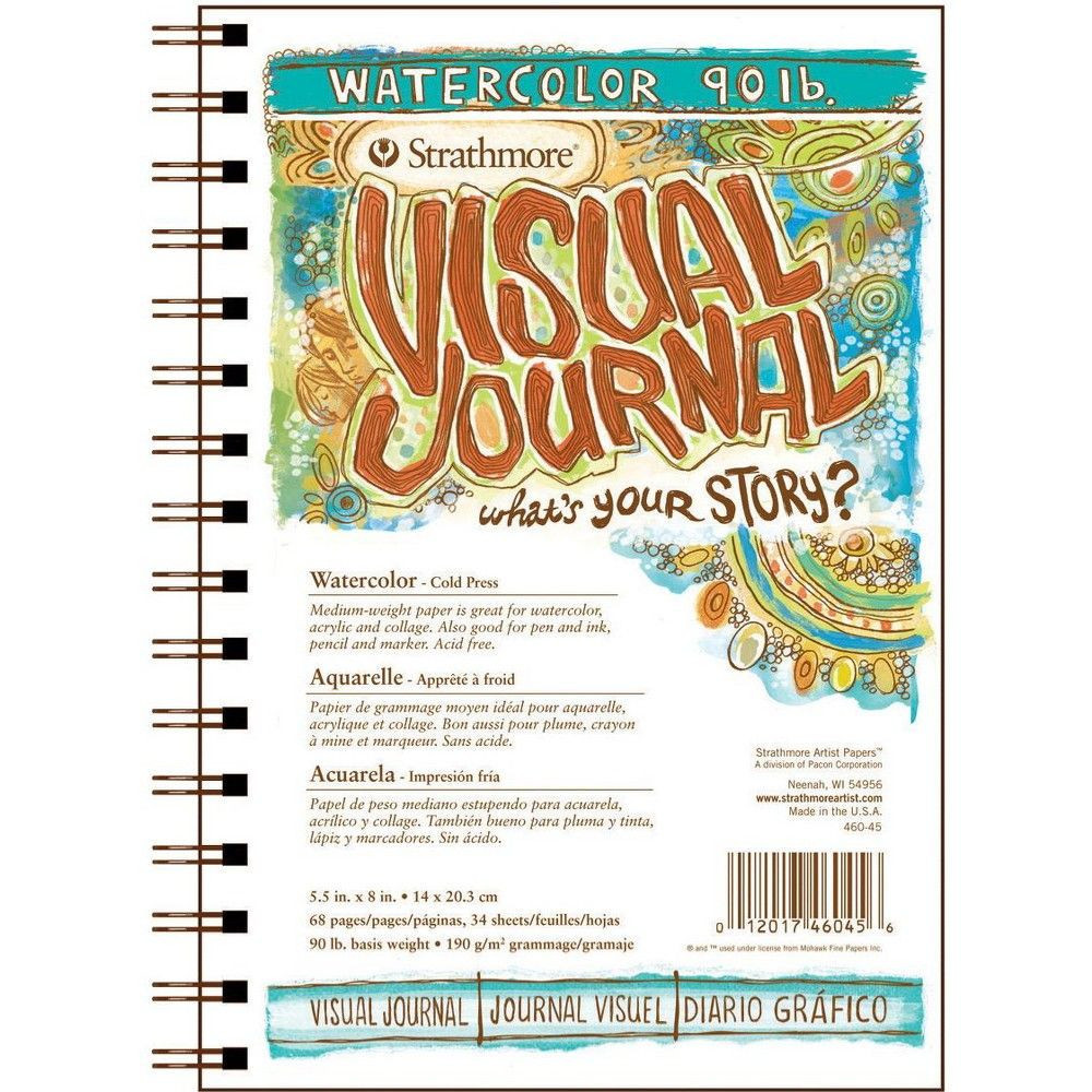 Blok do akwareli Visual Journal - Strathmore - 190 g, 14 x 20 cm, 34 arkusze