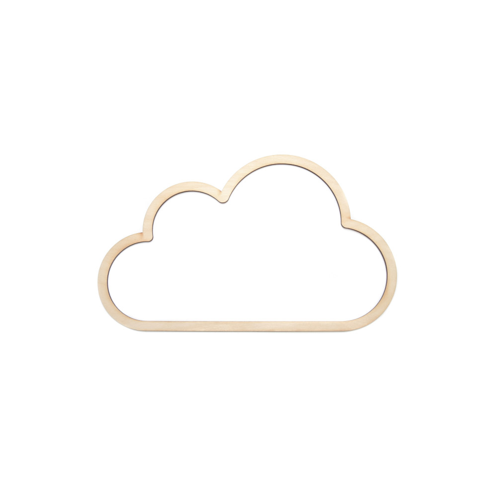 Wooden macrame base - Simply Crafting - cloud, 12 cm
