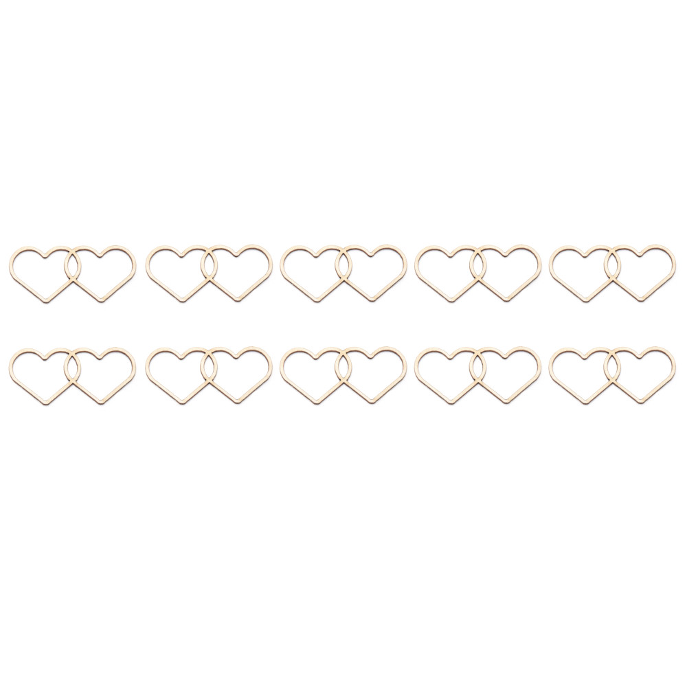 Cardboard decorations - Simply Crafting - two hearts, 10 pcs