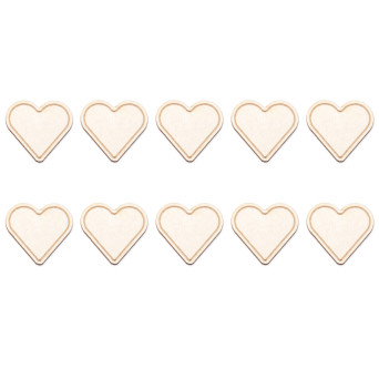 Cardboard decorations - Simply Crafting - heart with engraving, 10 pcs