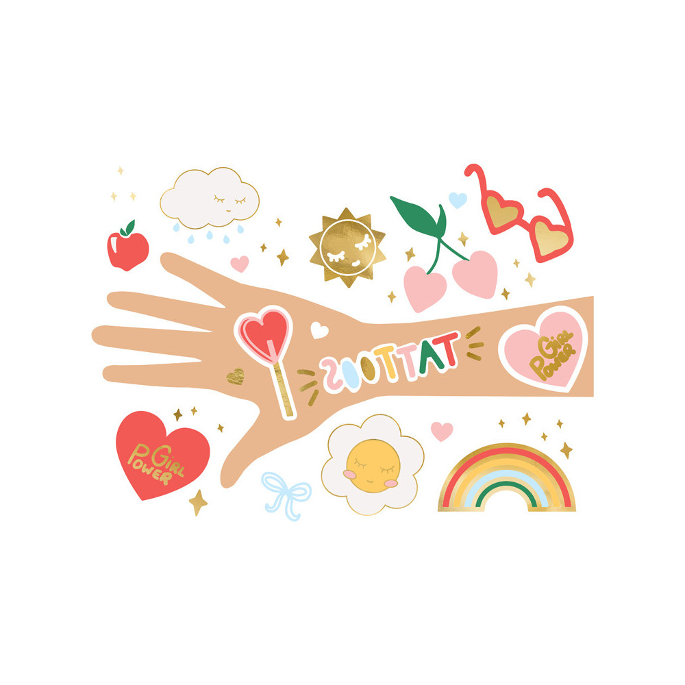Temporary tattoos for kids Daisy - 14 pcs