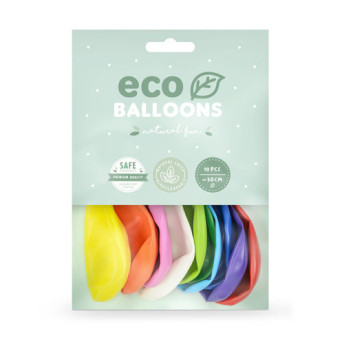 Balony lateksowe Eco Pastel - kolorowe, 30 cm, 100 szt.