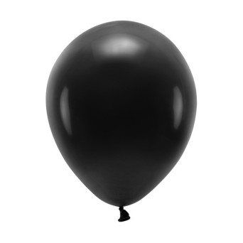 Balony lateksowe Eco Pastel - czarne, 26 cm, 100 szt.