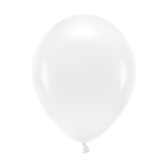 Latex Eco Pastel Balloons - white, 26 cm, 100 pcs