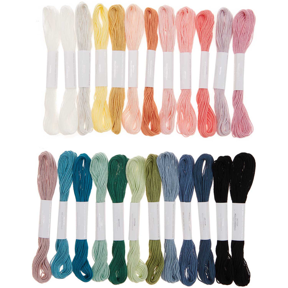 Zestaw mulin Multicolor Pastel - Rico Design - 8 m x 24 szt.
