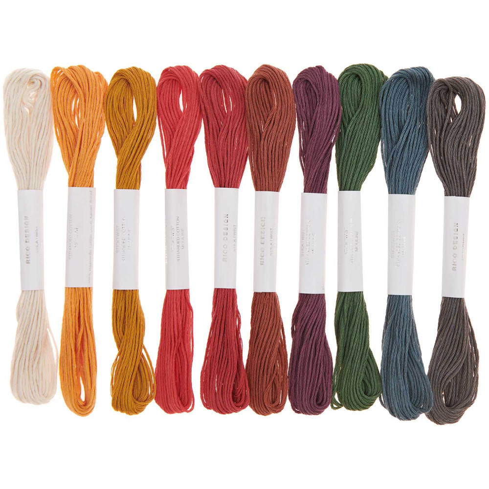 Zestaw mulin Multicolor Earthy - Rico Design - 8 m x 10 szt.