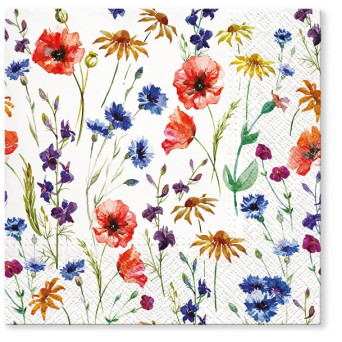 Decorative napkins - Paw - Field Flowers, 20 pcs