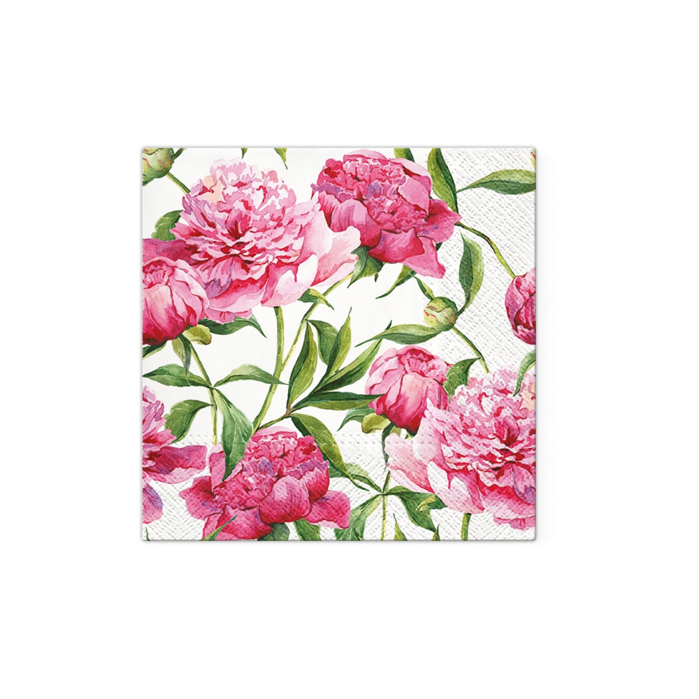 Serwetki ozdobne - Paw - Pink Peonies, 20 szt.