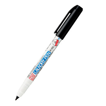Pisak do tkanin Laundry Pen - Kuretake - czarny, 0,8 mm