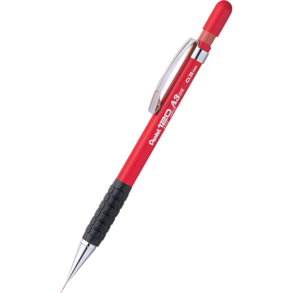 Mechanical pencil 120 A3 DX - Pentel - red, 0,3 mm