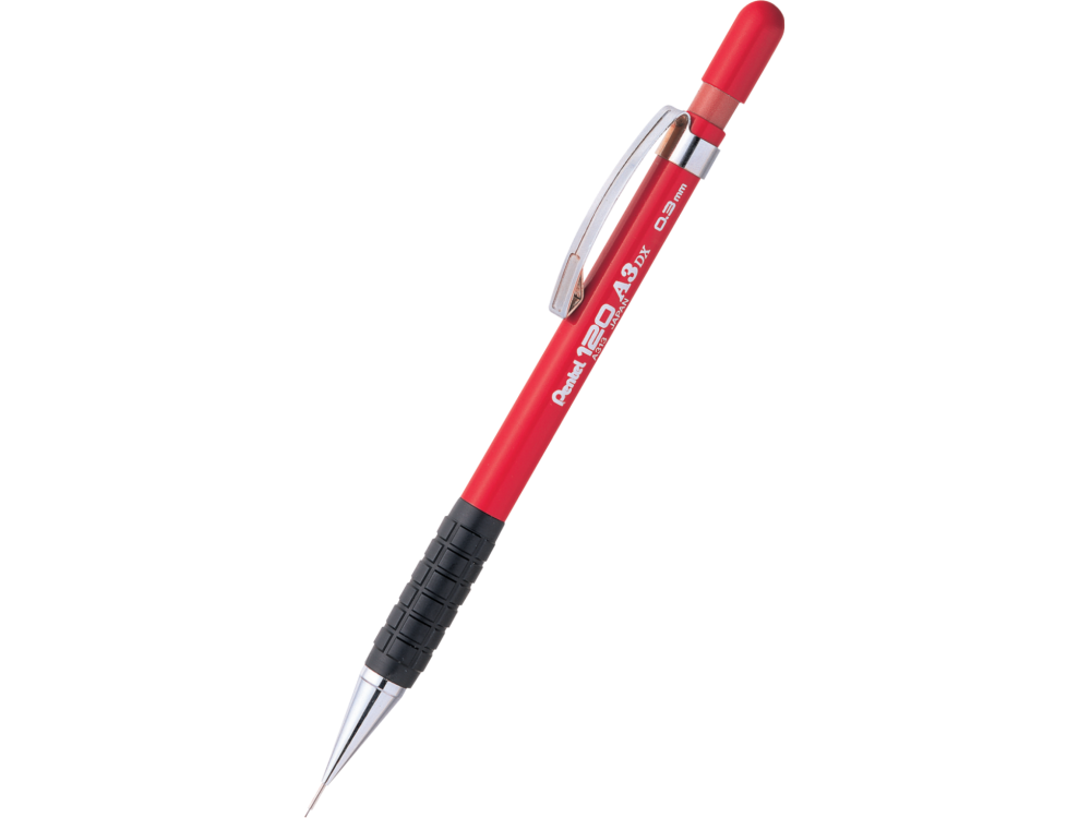 Mechanical pencil 120 A3 DX - Pentel - red, 0,3 mm