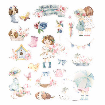Glitter stickers Marisella & Me - DpCraft - 22 pcs
