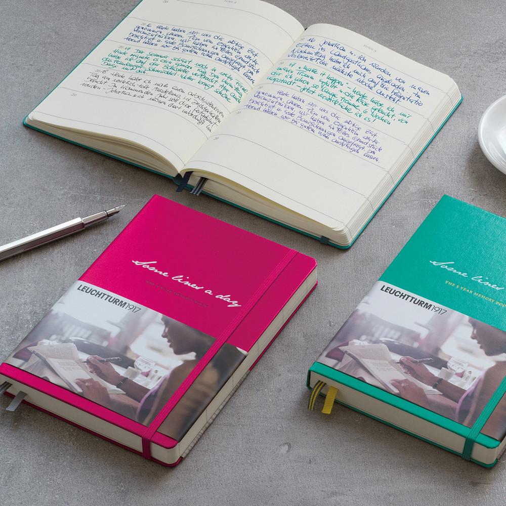 The 5 year memory book, Some lines a day - Leuchtturm1917 - Sage, hard cover, A5