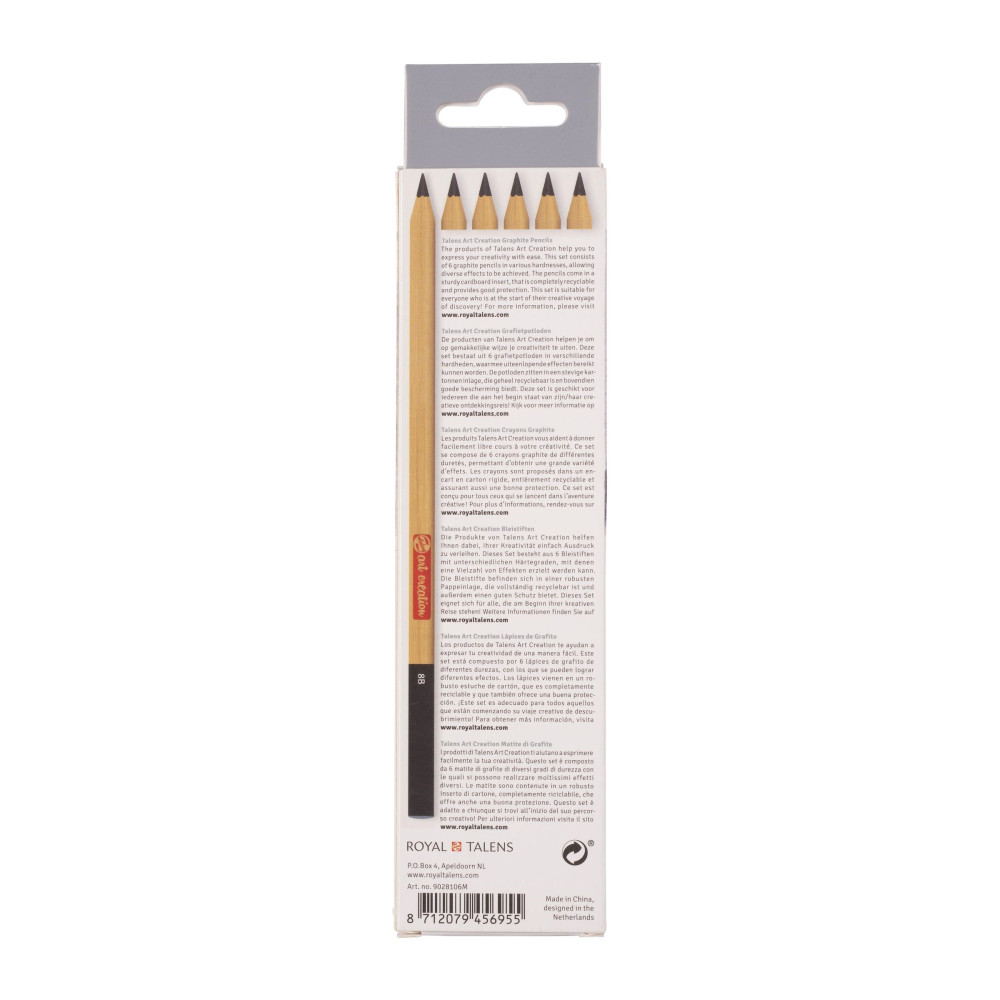 Set of graphite pencils - Talens Art Creation - 6 pcs.