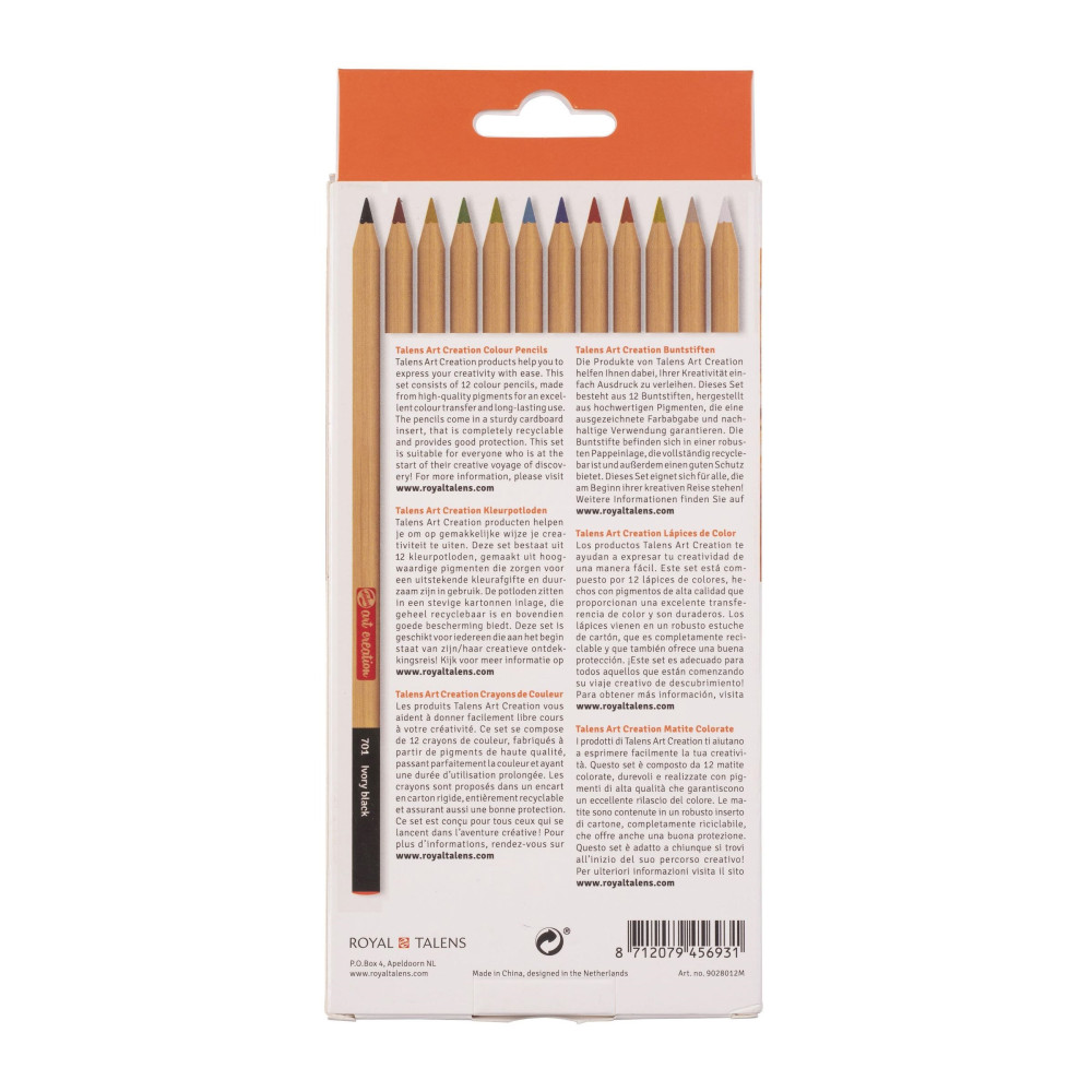 Set of colored pencils - Talens Art Creation - 12 colors