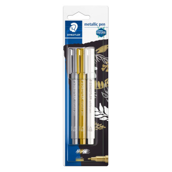 Set of metallic markers - Staedtler - 1-2 mm, 3 pcs