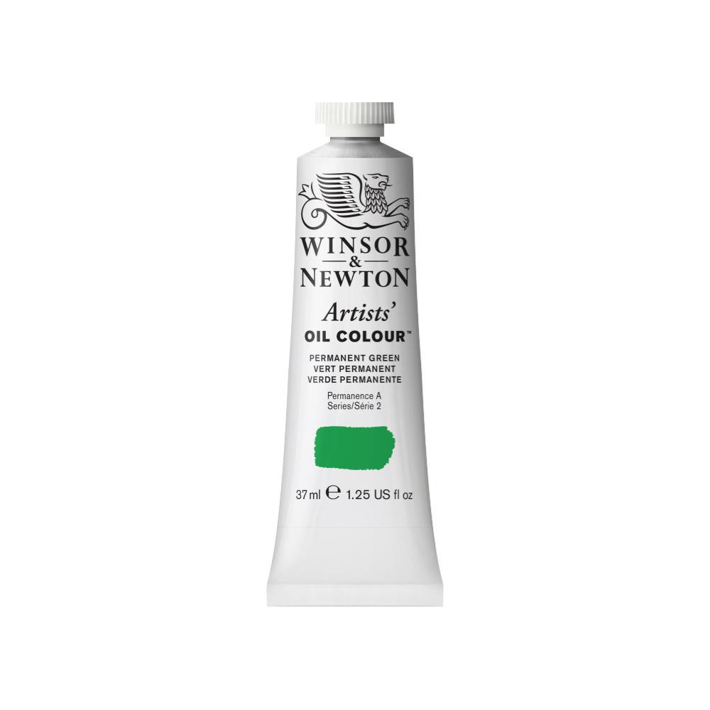 Farba olejna Artists' Oil Colour - Winsor & Newton - Permanent Green, 37 ml