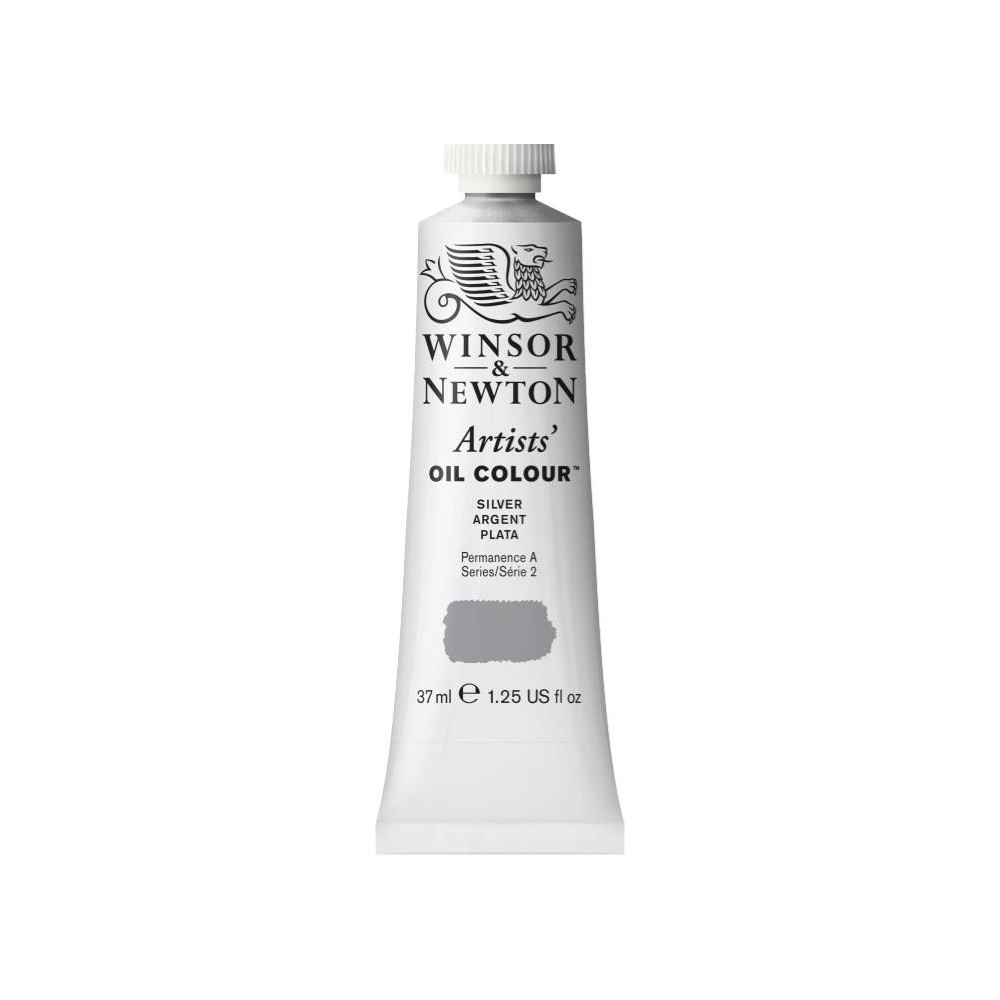 Farba olejna Artists' Oil Colour - Winsor & Newton - Silver, 37 ml